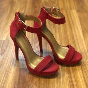 Red Platform Heels